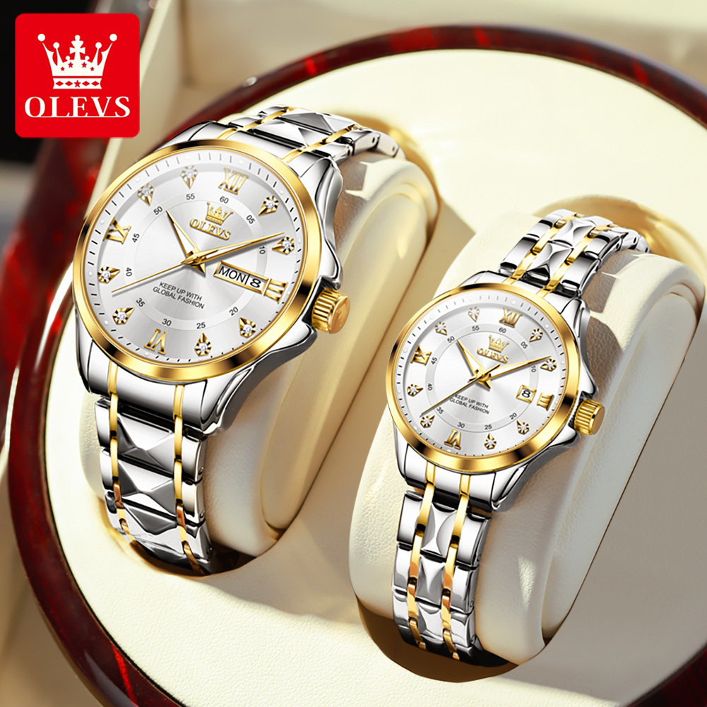 Best Luxury Quartz Watch - OLEVS 2906 reloj de pareja Original
