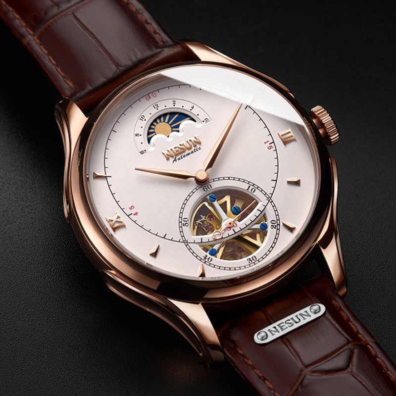 Luxury Watch German - Reloj mecánico automático suizo NESUN Tourbillon