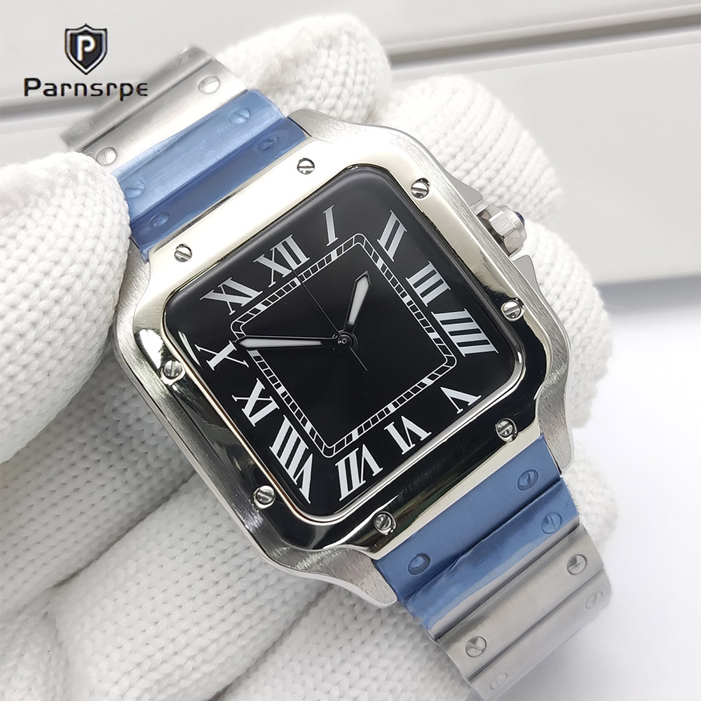 Cartier Watch Tank - Relojes para Hombre con Caja Cuadrada,