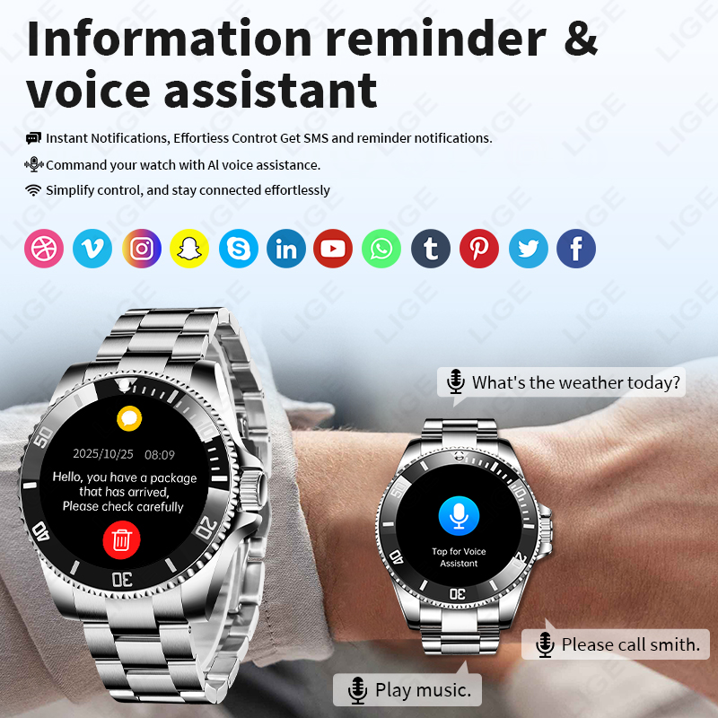 Reloj Inteligente LIGE 2026 co - Luxury Watch In The World reseña y precio