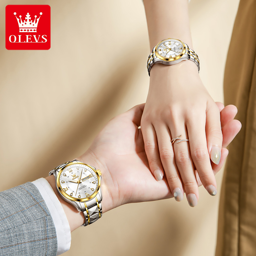 OLEVS 2906 reloj de pareja Ori - Best Luxury Quartz Watch reseña y precio
