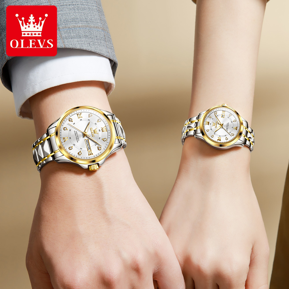 OLEVS 2906 reloj de pareja Ori - Best Luxury Quartz Watch reseña y precio