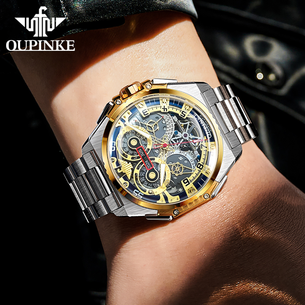 OUPINKE, relojes para hombre,  - Luxury Watch Leather reseña y precio