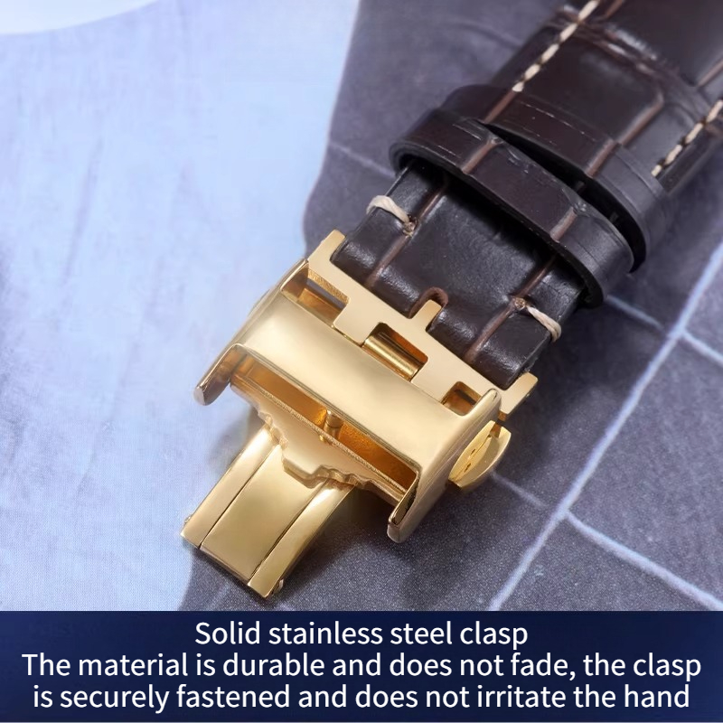 Correa de reloj de cuero genui - Moonphase Complication Watch reseña y precio