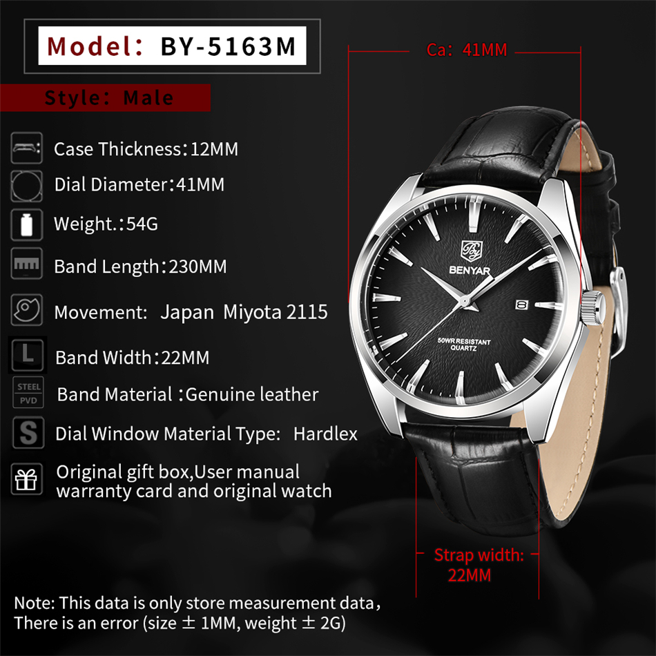 Benyar 5163 relojes de pulsera - Luxury Watch German reseña y precio