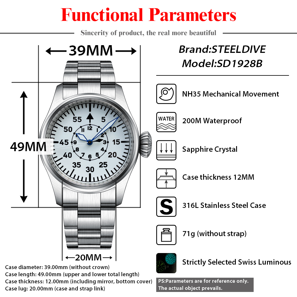 STEELDIVE-reloj mecánico de lu - Luxury Watch German reseña y precio