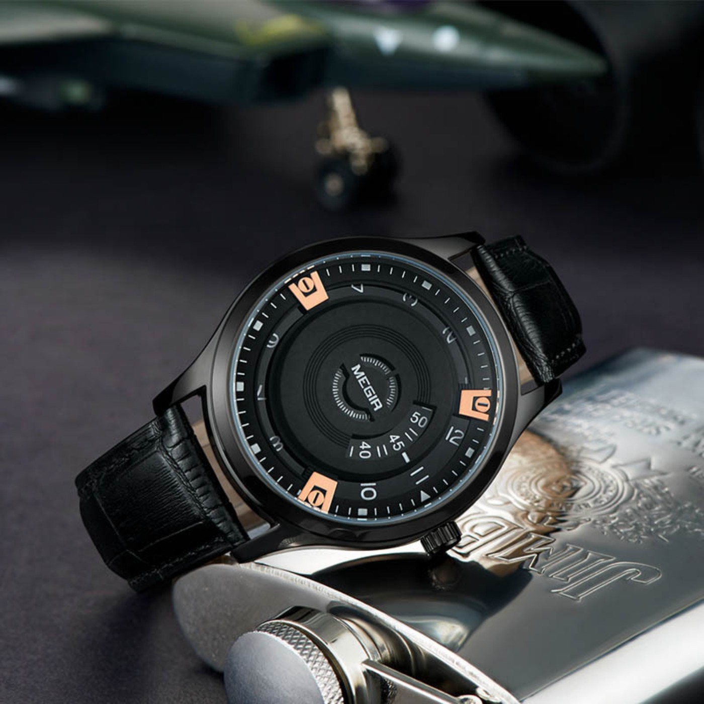 Relojes MEGIR para Hombre, Rel - Luxury Watch Leather reseña y precio