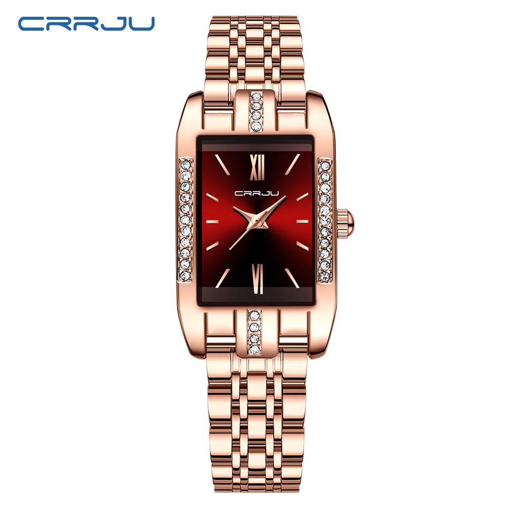 Reloj cuadrado de lujo CRRJU p - Luxury Watch Square reseña y precio