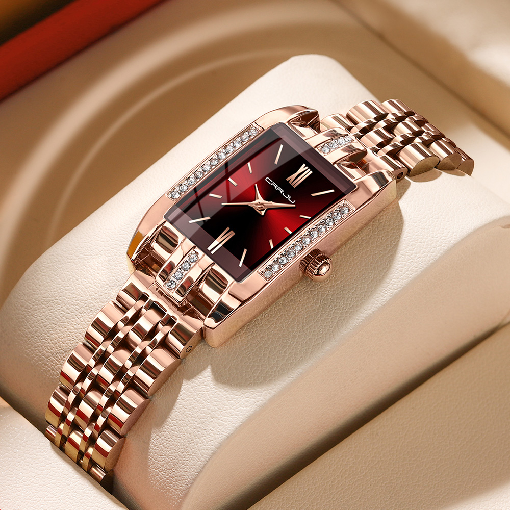 Reloj cuadrado de lujo CRRJU p - Luxury Watch Square reseña y precio