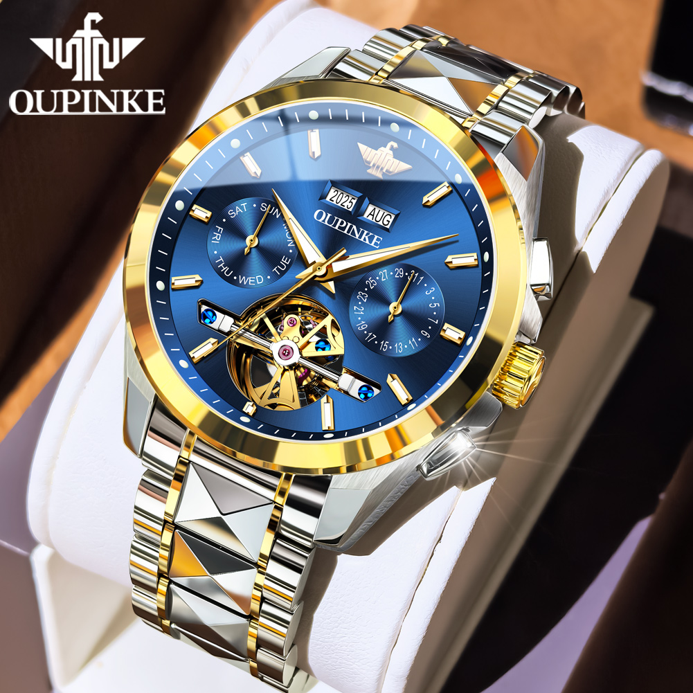 OUPINKE, relojes para hombre,  - Luxury Watch Leather reseña y precio