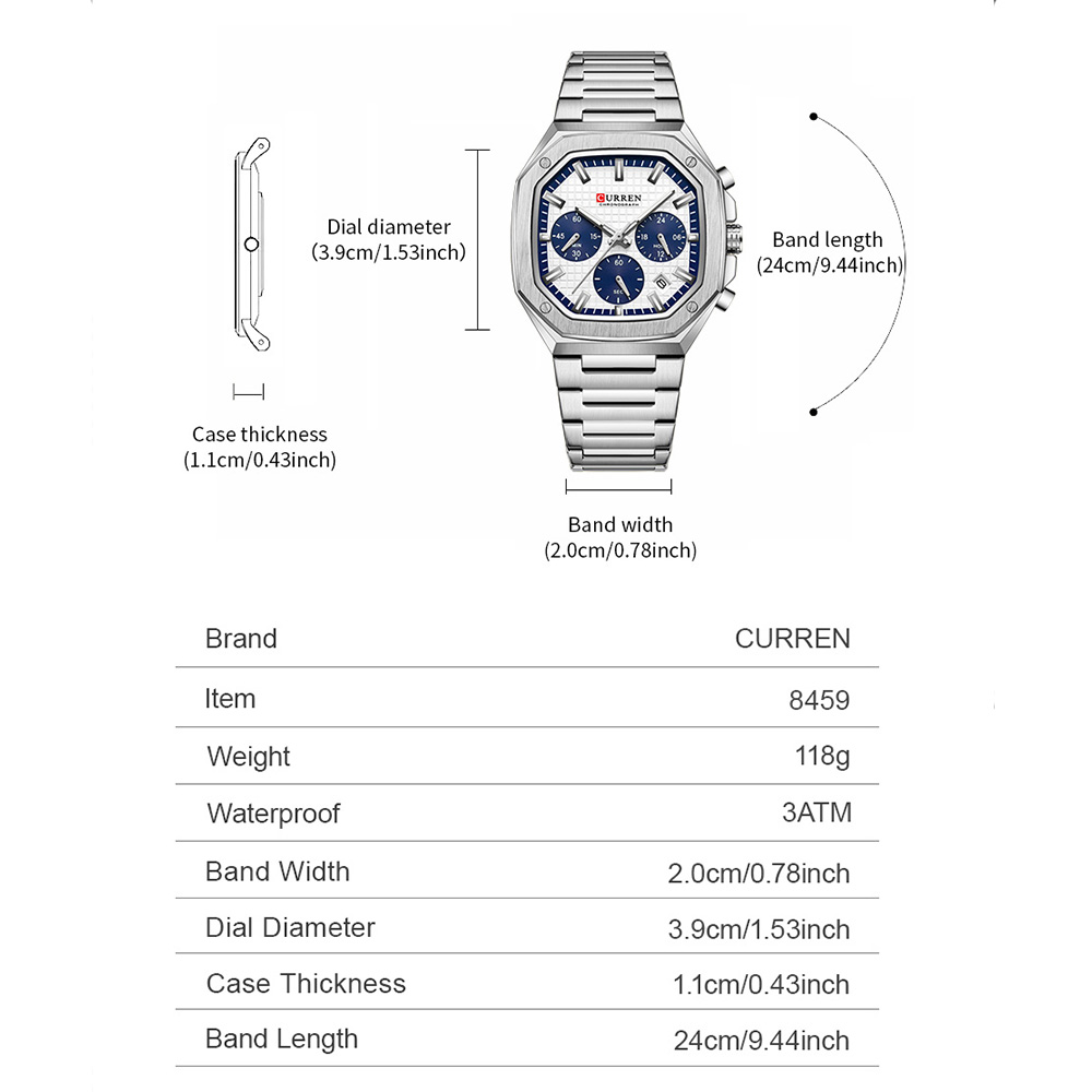 Reloj cronógrafo cuadrado de l - Luxury Watch Square reseña y precio