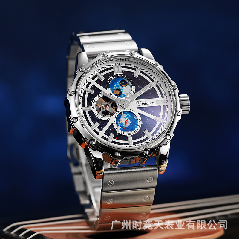 Reloj Automático de Acero Inox - Moonphase Complication Watch reseña y precio