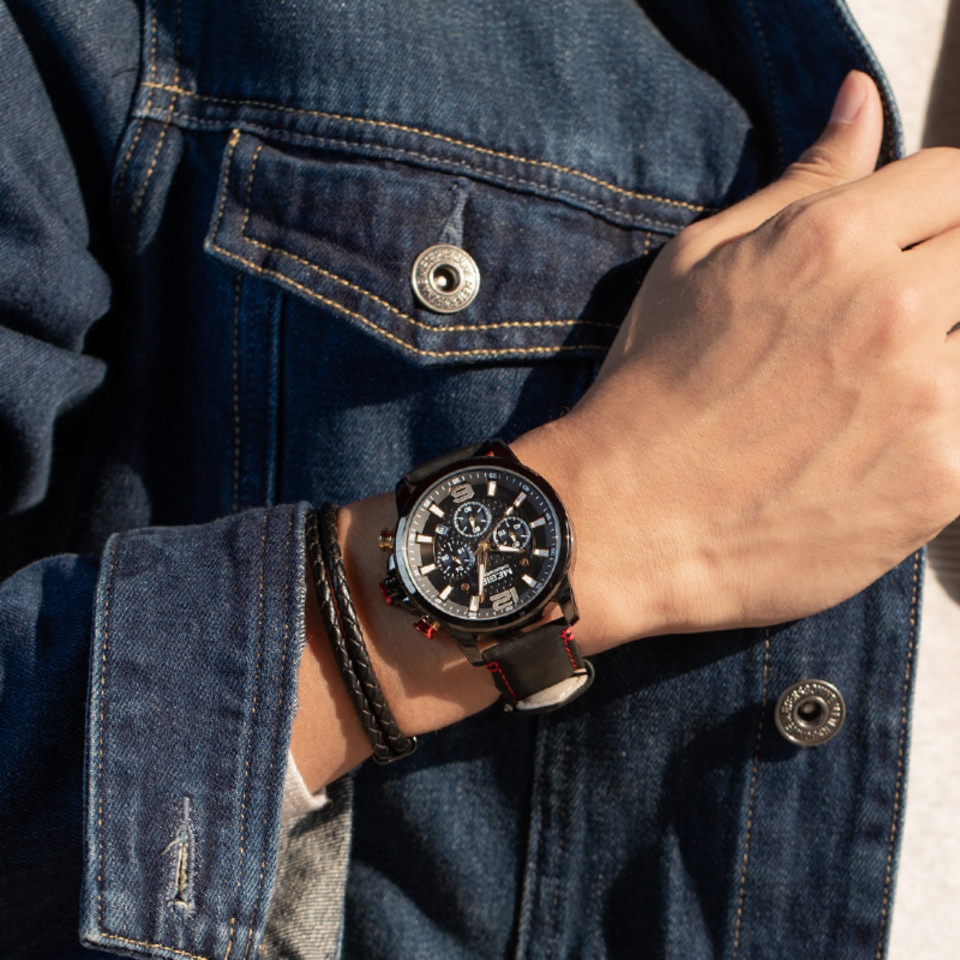 Relojes MEGIR 2020 de lujo par - Luxury Watch Leather reseña y precio